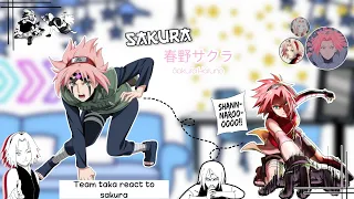 Team taka (hebi) react to sakura haruno / uchiha (part 1/2)  [sasusaku]