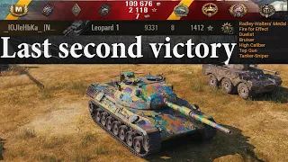 Leopard 1 video in Full HD 🔝 Last second victory, 9331 dmg, 8 kills, 1412 exp 🔝 World of Tanks ✔️