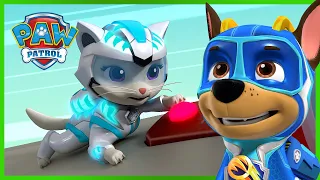 ¡Los Mighty Pups Super Paws y la Cuadrilla Cat detienen un cohete! - PAW Patrol Episodio Español