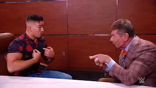 Vince McMahon Surprises Austin Theory that he is entering into Royal Rumble Match at WWE Raw 03/01