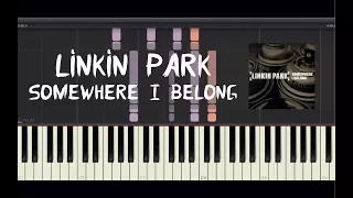 Linkin Park - Somewhere I Belong - Piano Tutorial by Amadeus (Synthesia)
