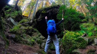 ОДИНОЧНЫЙ ПОХОД в Карпаты Ночёвка в колыбе solo bushcraft