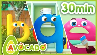 Phonics Song 30min | abcd song & Dance song for kids & Sing-Along and dance | AVOCADO abc