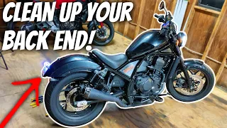 Installing Burly Brand's Rebel 1100 License Plate Kit/Fender Delete!