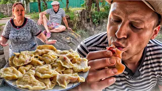 Dumplings with strawberries!! Home cooking Lipovan! Ukrainian Venice Vilkovo