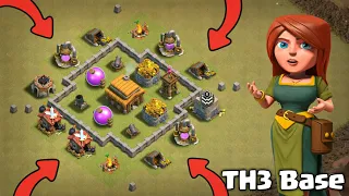 Town hall 3 base | clash of clans - best town hall 3 defense (base design) | th3 base