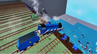 THOMAS AND FRIENDS Crashes Surprises Drive 10 Thomas the Train Engines off a cliff in water 2