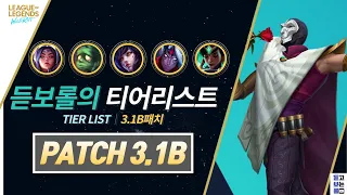 와일드리프트 3.1b티어리스트[wild rift tier list 3.1b]