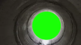 Animated camera from road to tunnel green screen video footage