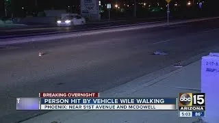 Pedestrian hit near 51st Ave and McDowell Rd in serious condition Saturday