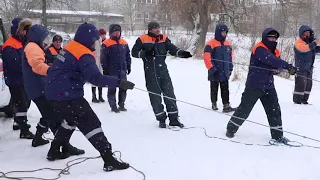 МЧС   отработка спасения на льду