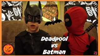 Kid Deadpool vs Batman in Real Life Halloween Costumes | New Little Superheroes | SuperHero Kids