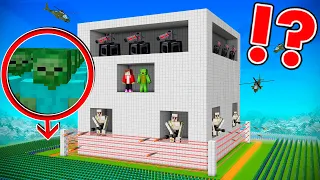 JJ and Mikey Found a HUGE Security House vs Zombie Apocalypse in Minecraft - Maizen