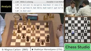 EXCITING TACTICAL ENDGAME! ♔Magnus Carlsen Vs ♚Shakhriyar Mamedyarov | World Blitz Championship 2019