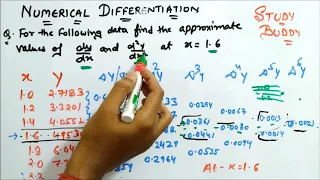 Numerical Differentiation - Central Difference (Contd.)