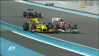 Fernando Alonso angry on Vitaliy Petrov Abu-Dhabi GP 2010