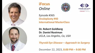 Thyroid Eye Disease-Approach to Surgery-Dr Robert Goldberg & Dr Daniel Rootman, Interntl MasterClass