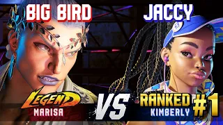 SF6 ▰ BIG BIRD (Marisa) vs JACCY (#1 Ranked Kimberly) ▰ High Level Gameplay