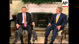 Bush meets Turkish PM Erdogan