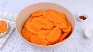 Carrot chips: for a crunchy and light snack!