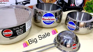 🛍Sale Hawkins Steel Cookware 🛍 Amazon Offer 2023 | Steel Cooker Metro Patila Steel Tadka pan