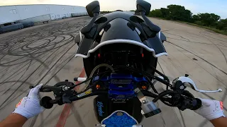 Learning Circle Wheelies on my R7