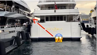 Crew of ZENOBIA Superyacht Battles gusty wind and thunder storm while docking @archiesvlogmc