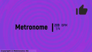 209 BPM 1/4 Metronome