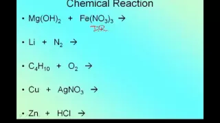 Writing and Balancing Reactions  Predicting Products