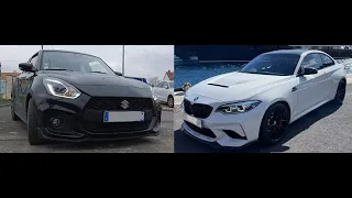 Swift sport 1.4 boosterjet vs BMW  M2 CS 450hp