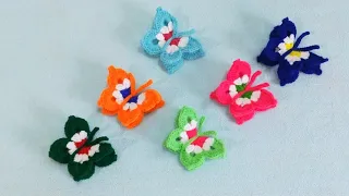 Crochet Btarflay  //  क्रोशीया से  बटरफ्लाई बनाने का बहुत आसान तरीका   Radhe Radhe Crochet