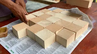 Unlimited Creative Woodworking Ideas // How To Combine Wooden Blocks Into A Great Table - DIY!