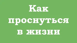 Как проснуться в жизни?