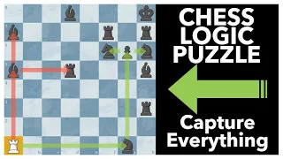 Chess Logic Puzzle ♖ Take All The Pieces ♖ Find The Right Path