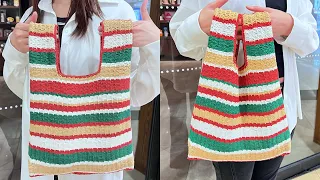 [Crochet Bag Tutorial] - How to make Marni same style Liu Yifei fish bone bag woven bag