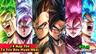 Top 14 Hợp Thể Từ Yếu Đến Mạnh Nhất - Vegito hay Gogeta chưa phải mạnh nhất【Dragon Ball 】