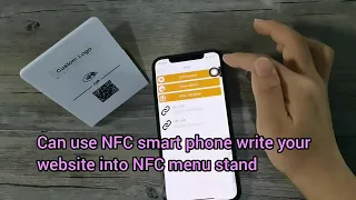 How does the QR NFC Smart Menu Holder work on the phone?