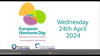 European Hormone Day 2024 - join us in raising awareness through your own activities