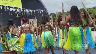 Young Kolomola ward dancers performing during the Grereo III