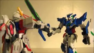 Gundam Stop-Motion - Amazing Exia VS Star Build Strike