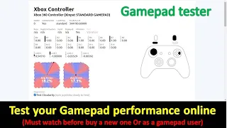 Gamepad tester || Check every button on your Controller works perfectly or not || Joysticks Tester