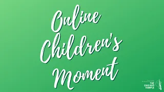"The Parable of the Sower" - July 12, 2020 - Online Children's Moment