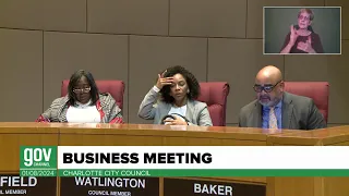 Charlotte City Council Meeting January 8, 2024