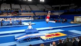 GEENS Wannes (BEL) M - 2019 Trampoline Worlds, Tokyo (JPN) - Qualification Double Mini R1