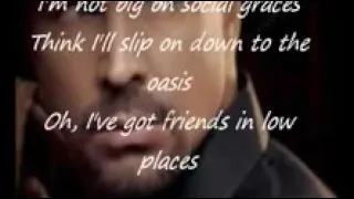 Friends in low places lyrics Garth Brooks