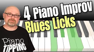 4 Piano Improv Blues Licks #2