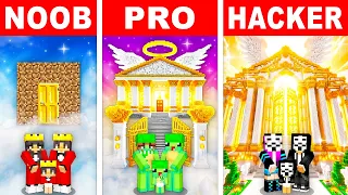 NOOB vs PRO: GODDESS FAMILY HOUSE Build Challenge in Minecraft!