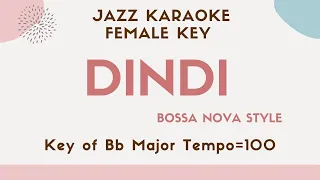 Dindi (Antonio Carlos Jobim) The female key - Bossa Nova Jazz Sing along instrumental KARAOKE BGM