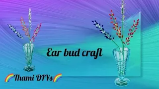 Cotten ear buds and broom stick home deco idea /DIY / easy craft / Thami DIYs