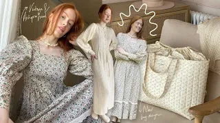 VINTAGE CLOTHING & ANTIQUES HAUL + NEW QUILTED TOTE BAG! | MsRosieBea